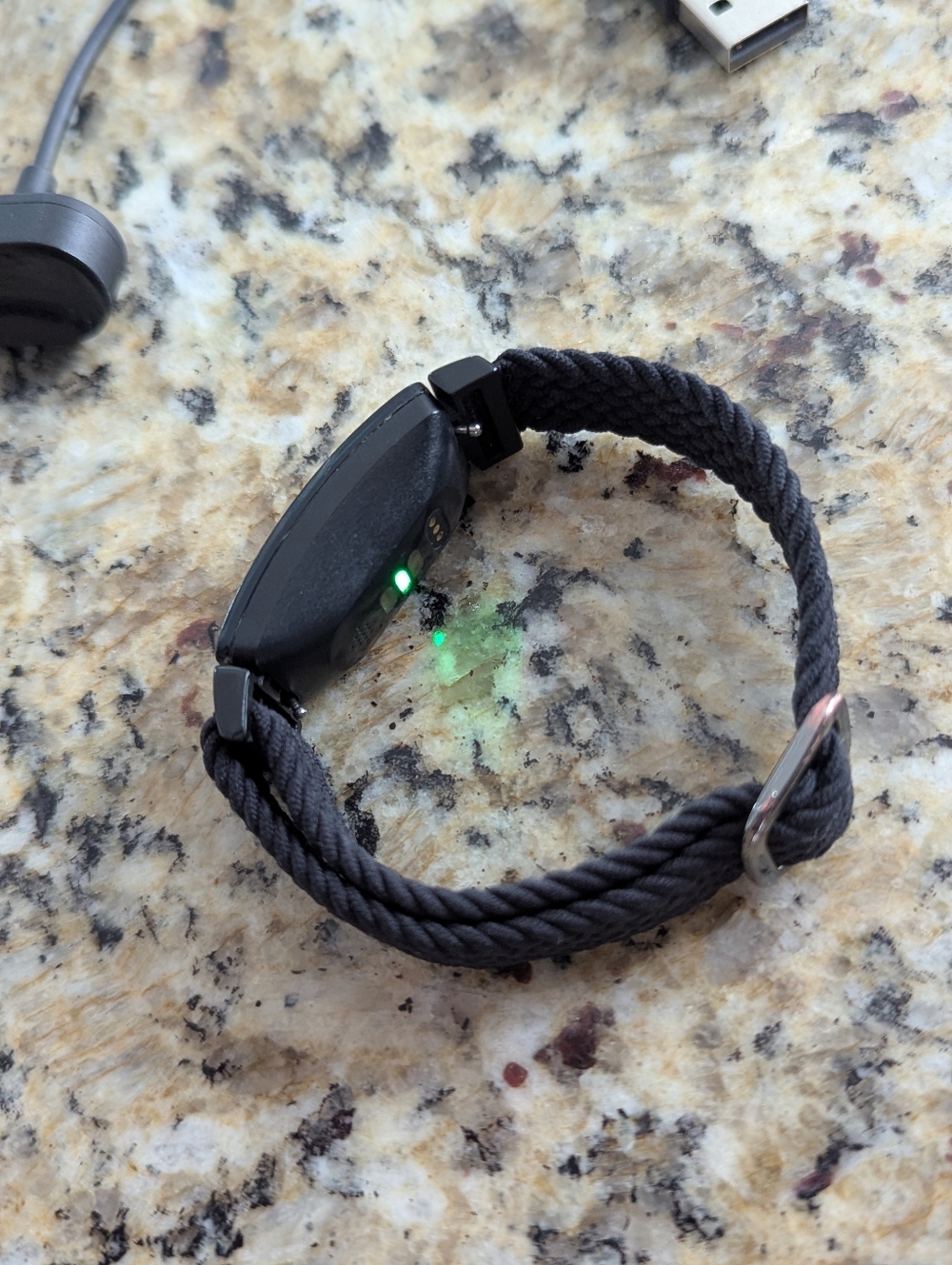 Black Fitbit Inspire HRFitness Tracker with Braided Band - Smart Activity Watch - Picture 5 of 9